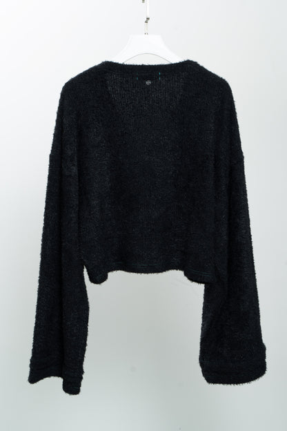 Black Stretch long-sleeve  jumper