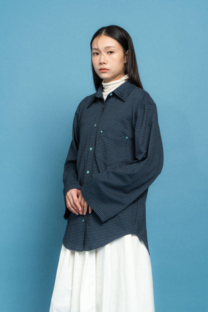 Grid mid cotton shirt