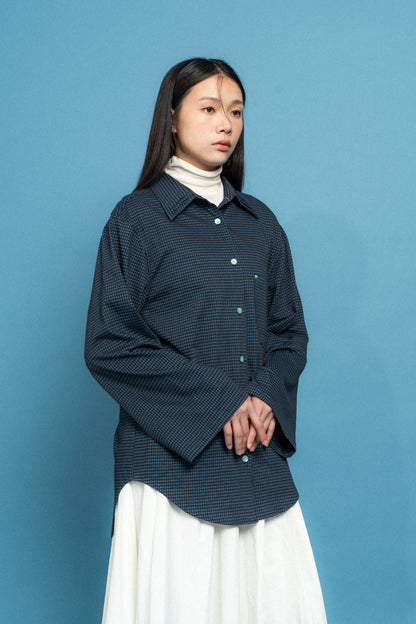 Grid mid cotton shirt