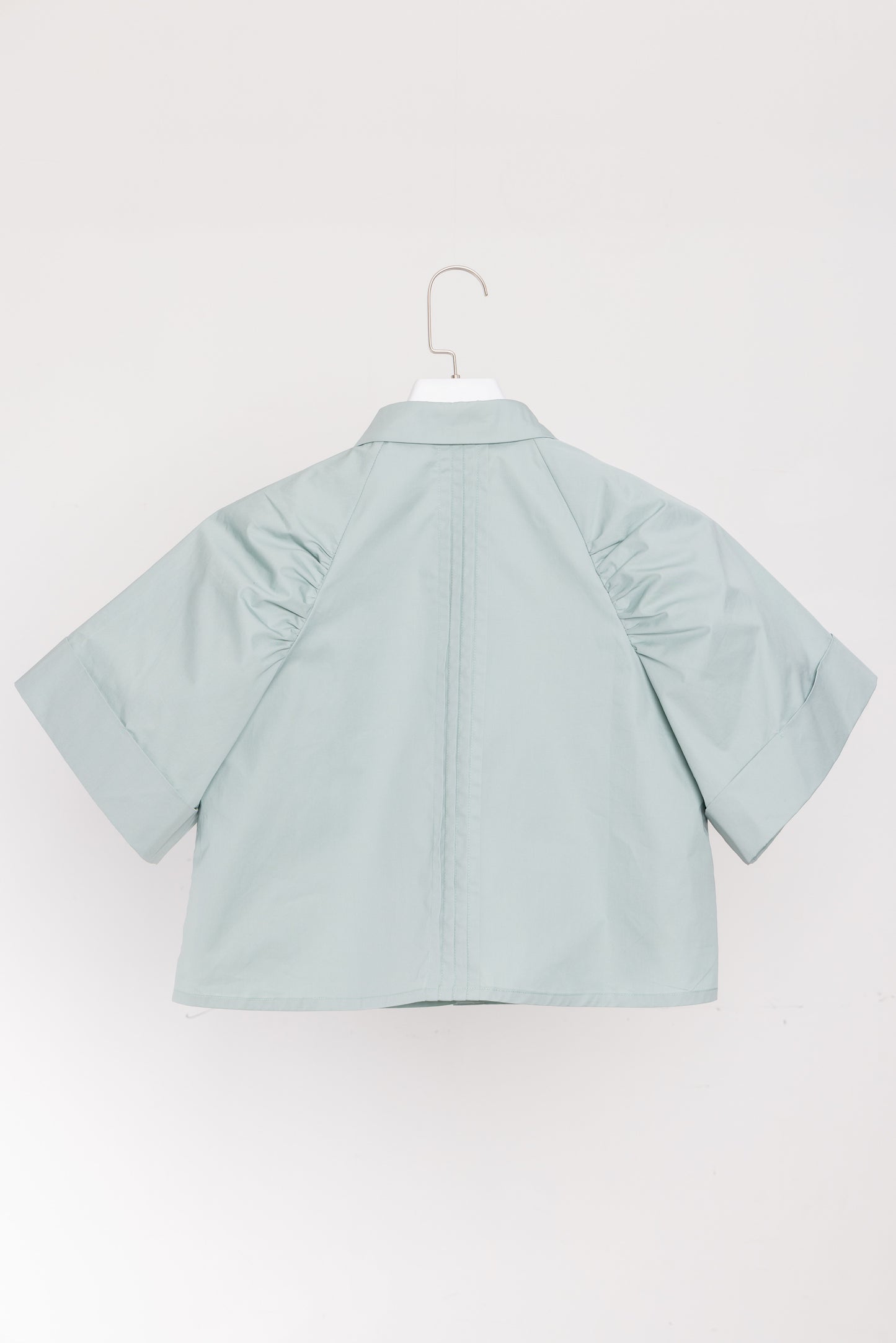 Blue Wide Sleeves Blouse Shirts