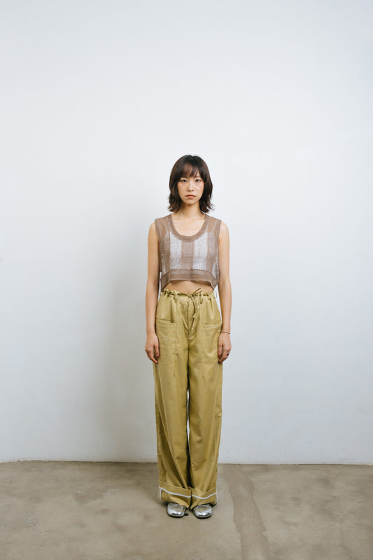 Yellow Reverse Drawstring Trousers