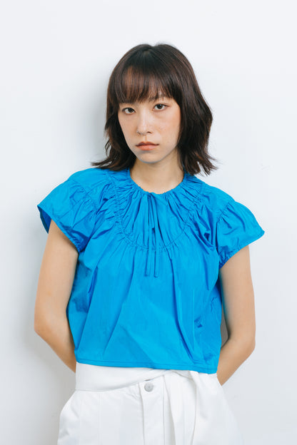 Blue Drawstring Top