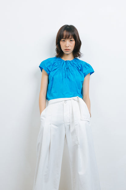 Blue Drawstring Top