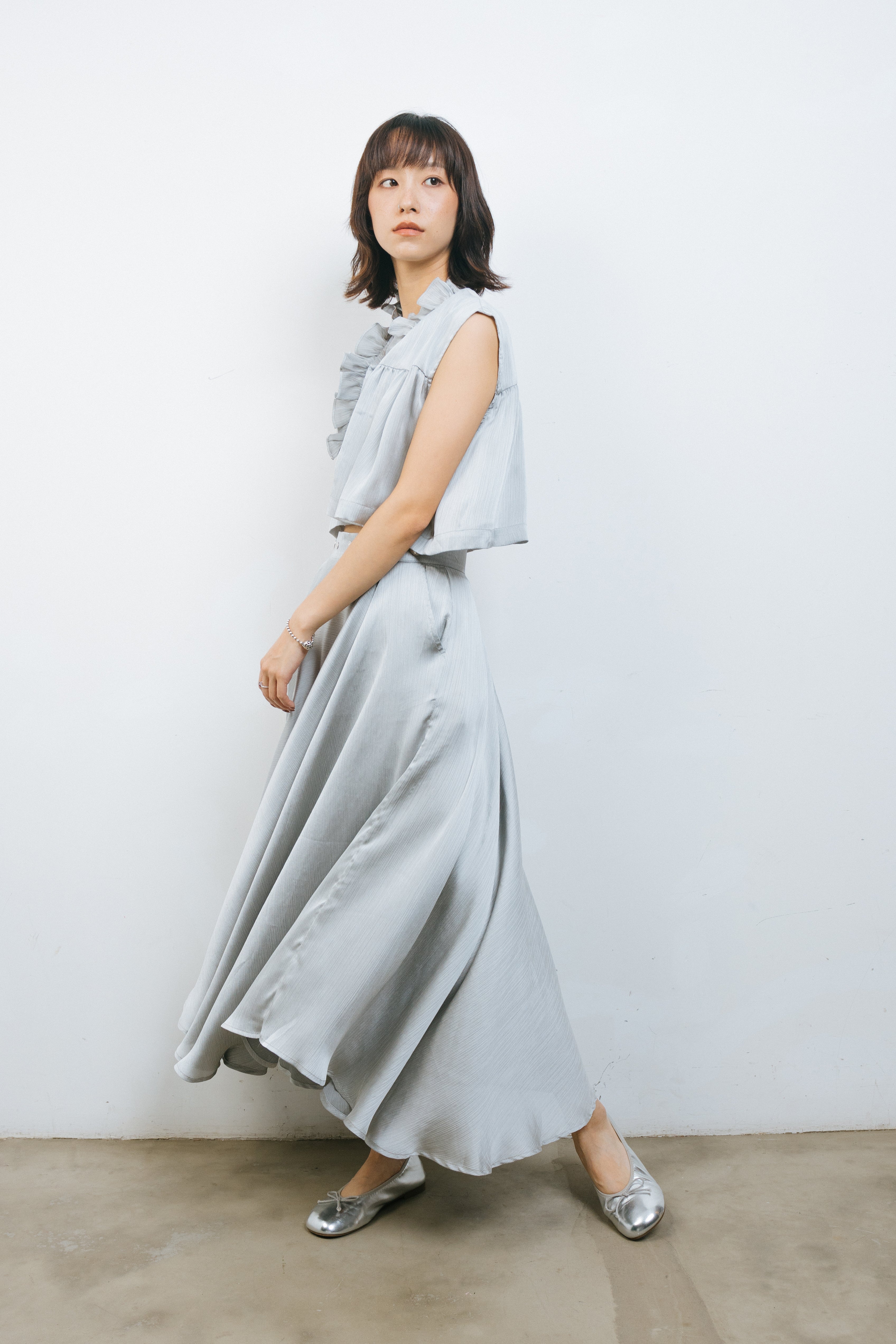 Circle skirt in outlet silk