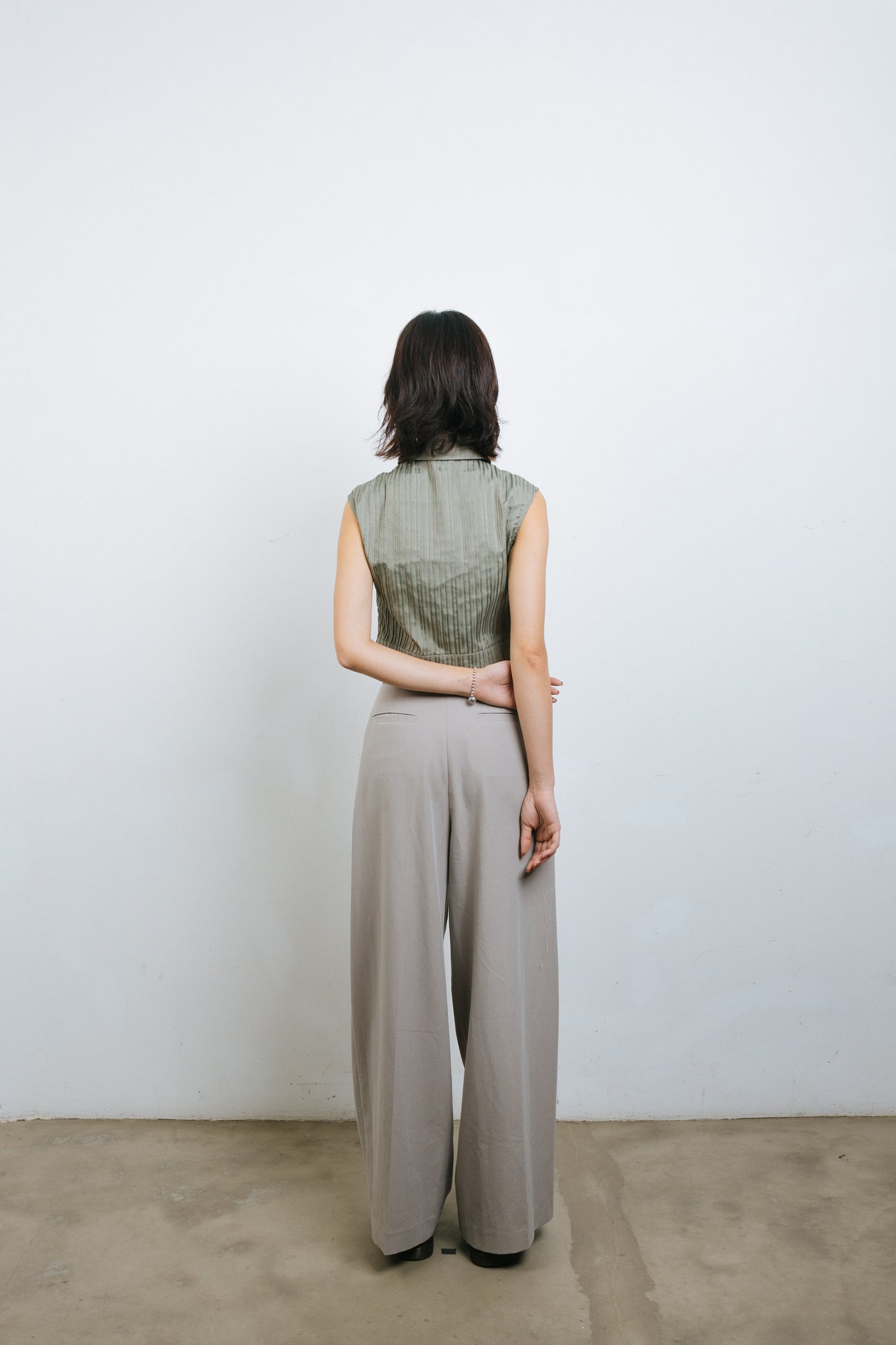 Grey Green cotton vest