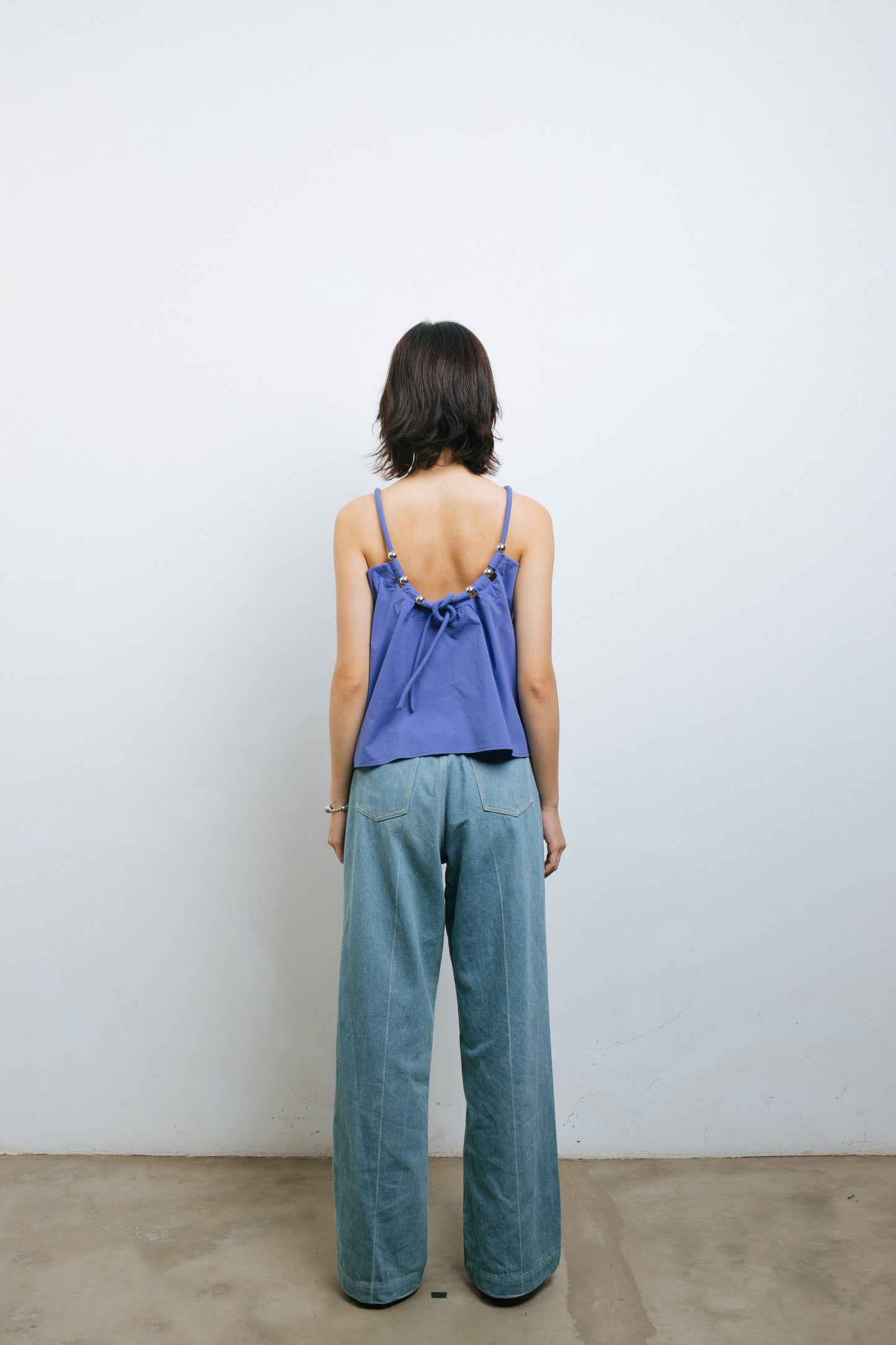 Blue Backless Top