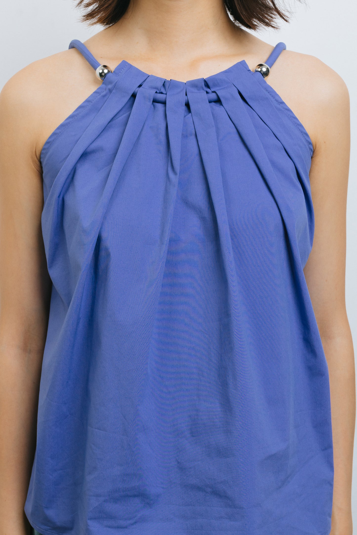 Blue Backless Top