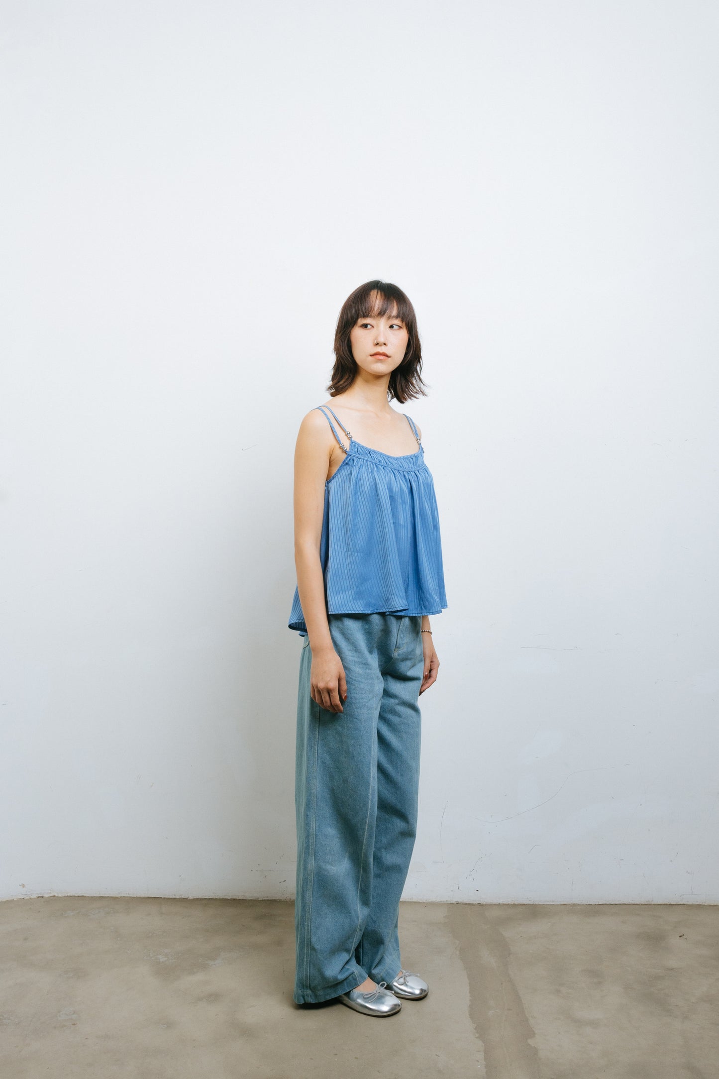 A Line Blue camisole