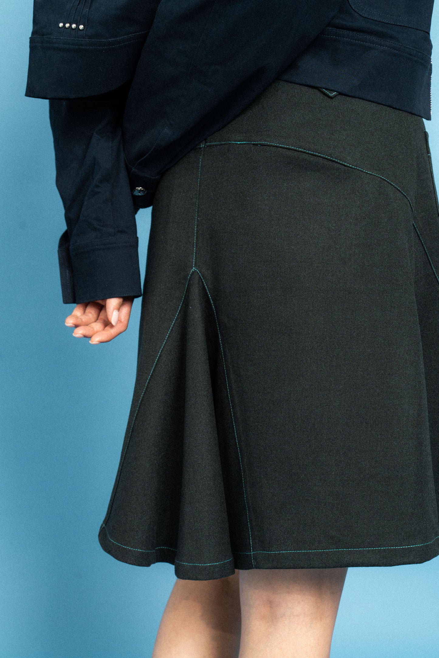 Dark Green Vintage cut skirt