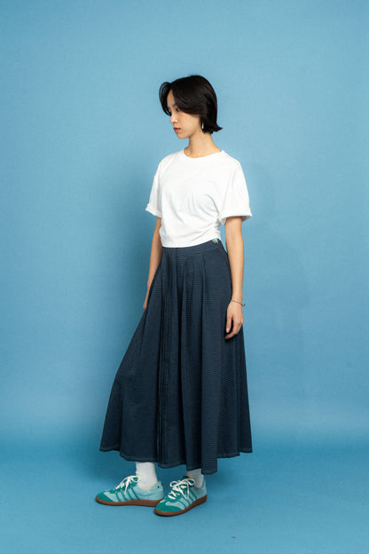 Grid mid-skirt