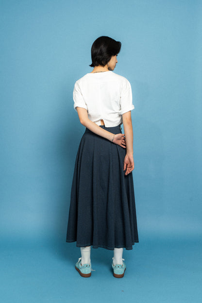 Grid mid-skirt