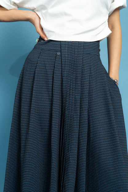 Grid mid-skirt