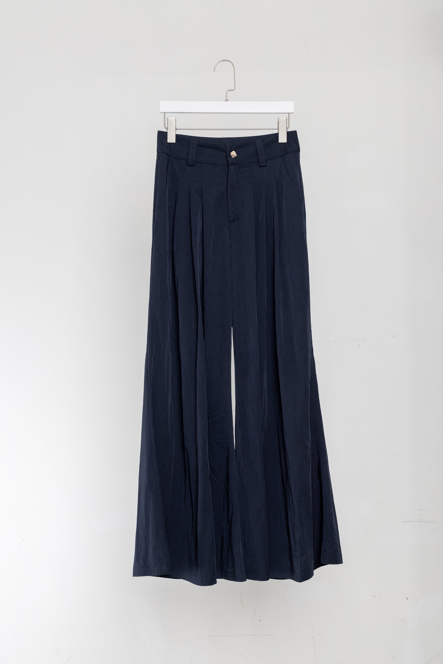 Dark Blue Super flared leg trousers