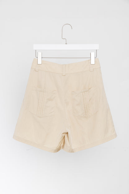 Flared Pleated Short trousers