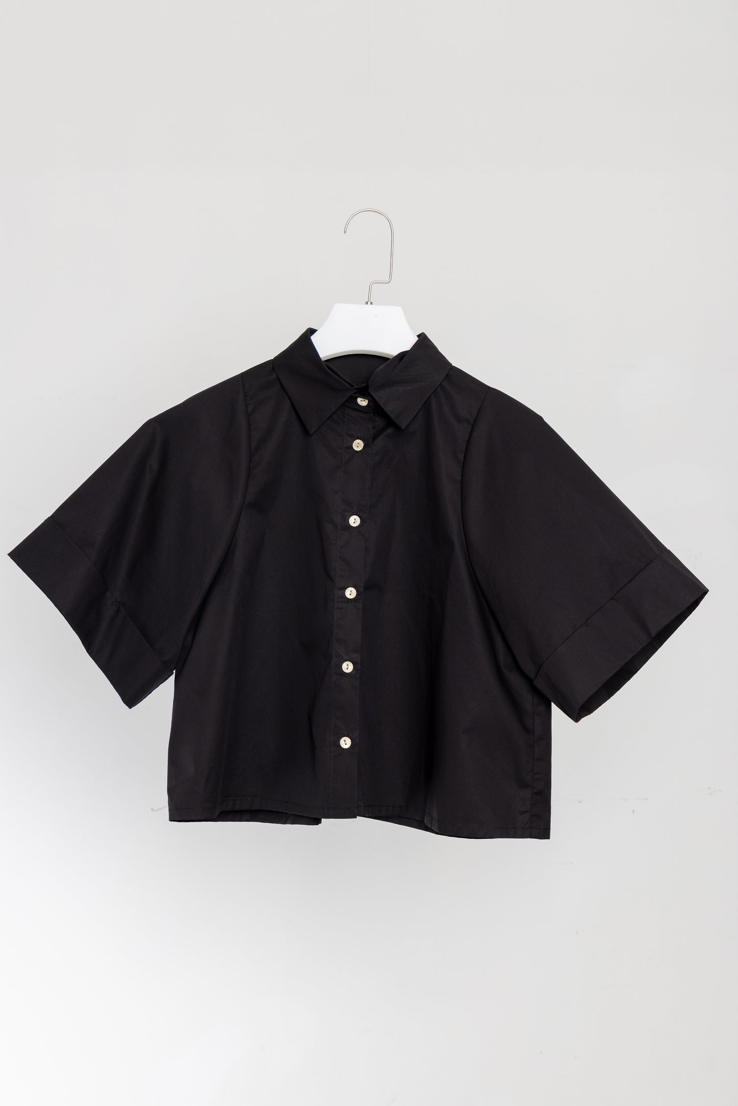 Black Wide Sleeves Blouse Shirts