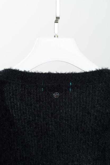 Black Stretch long-sleeve  jumper