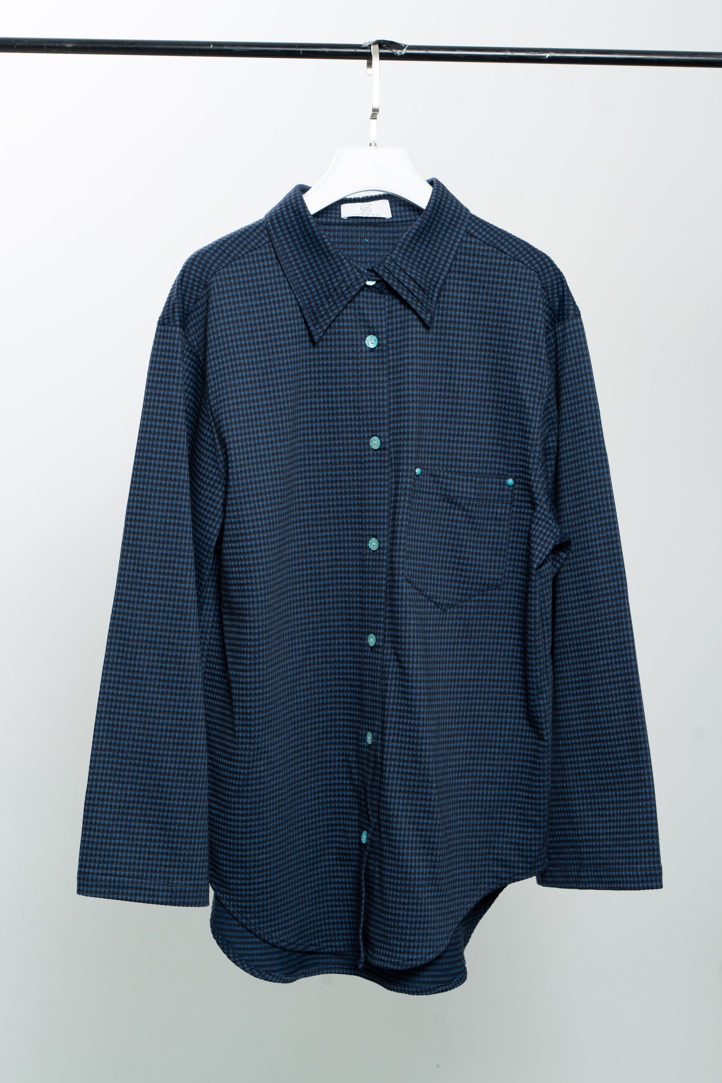 Grid mid cotton shirt