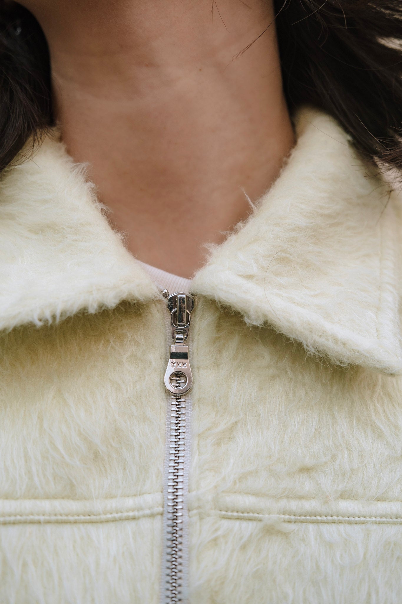 Zip-up Fuzzy windbreaker