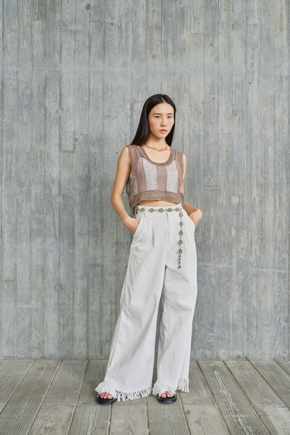 Mesh cropped top