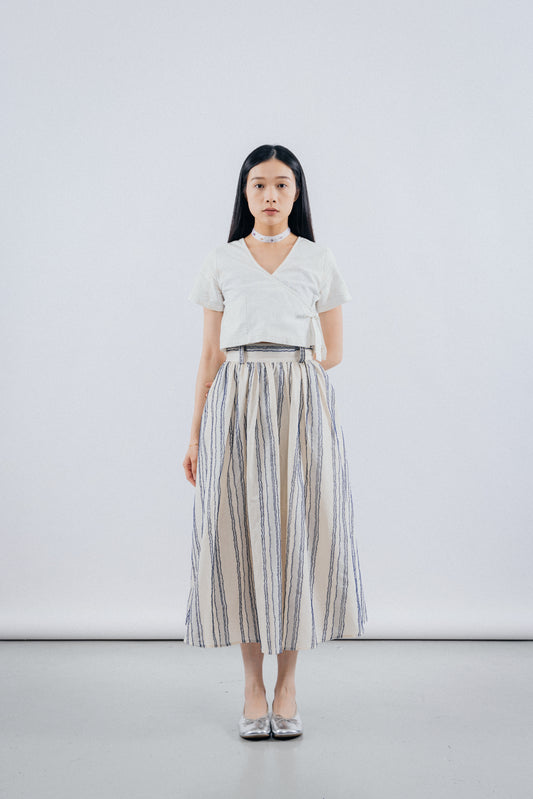 Pattern Pleated Skirt