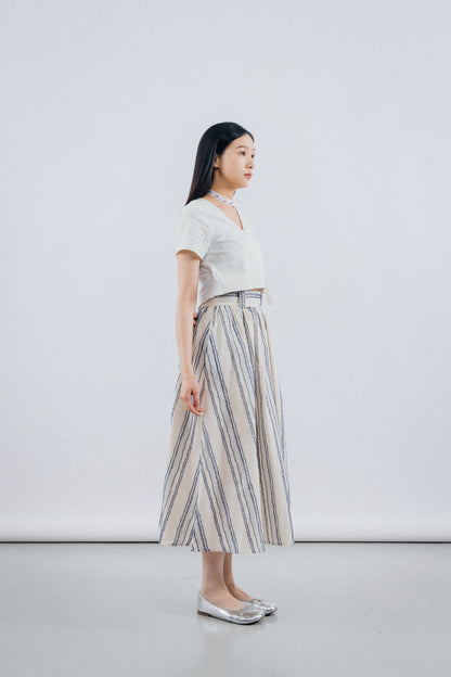 Pattern Pleated Skirt