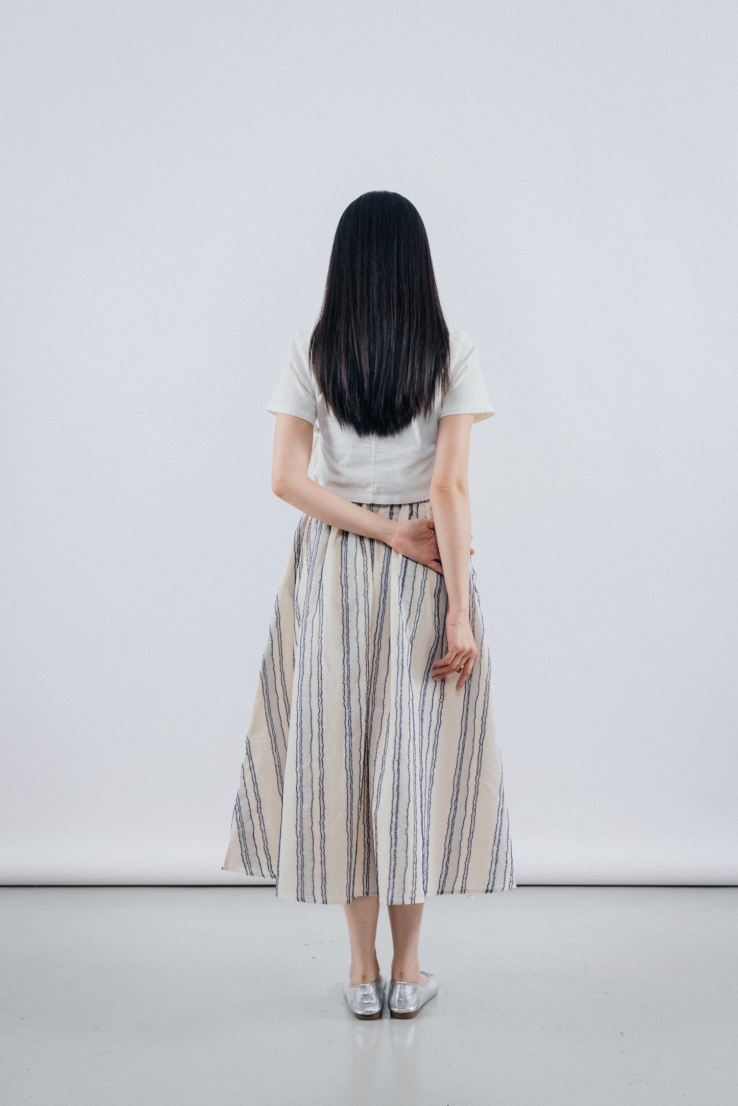 Pattern Pleated Skirt