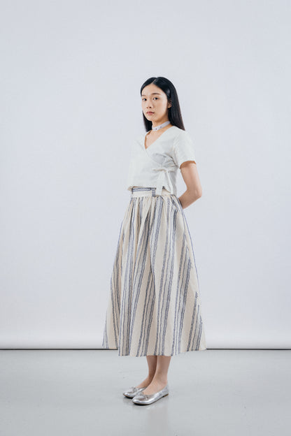 Pattern Pleated Skirt