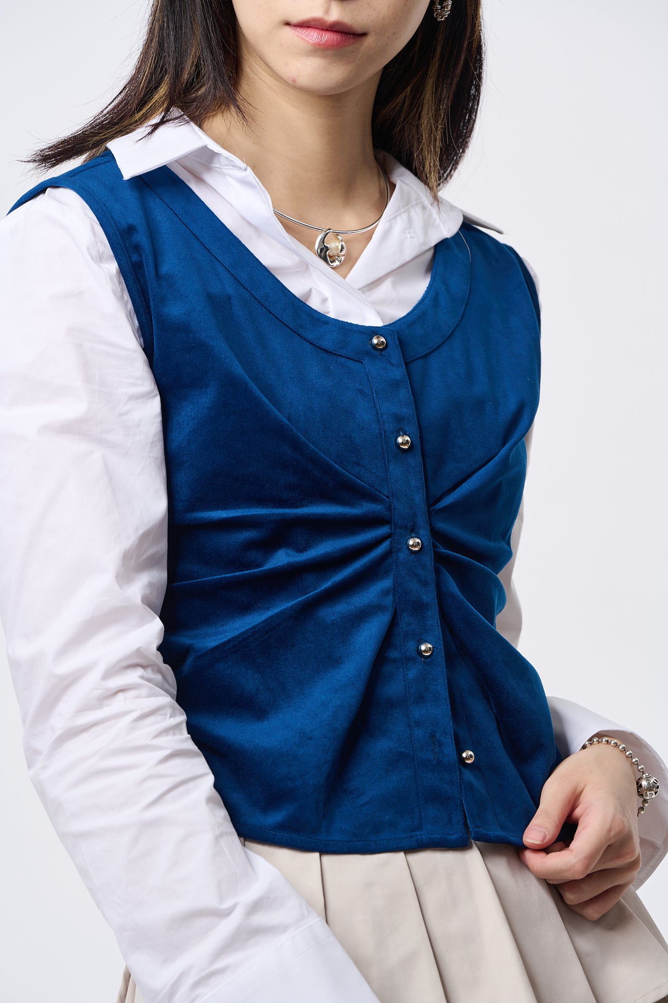 Blue on sale velvet waistcoat