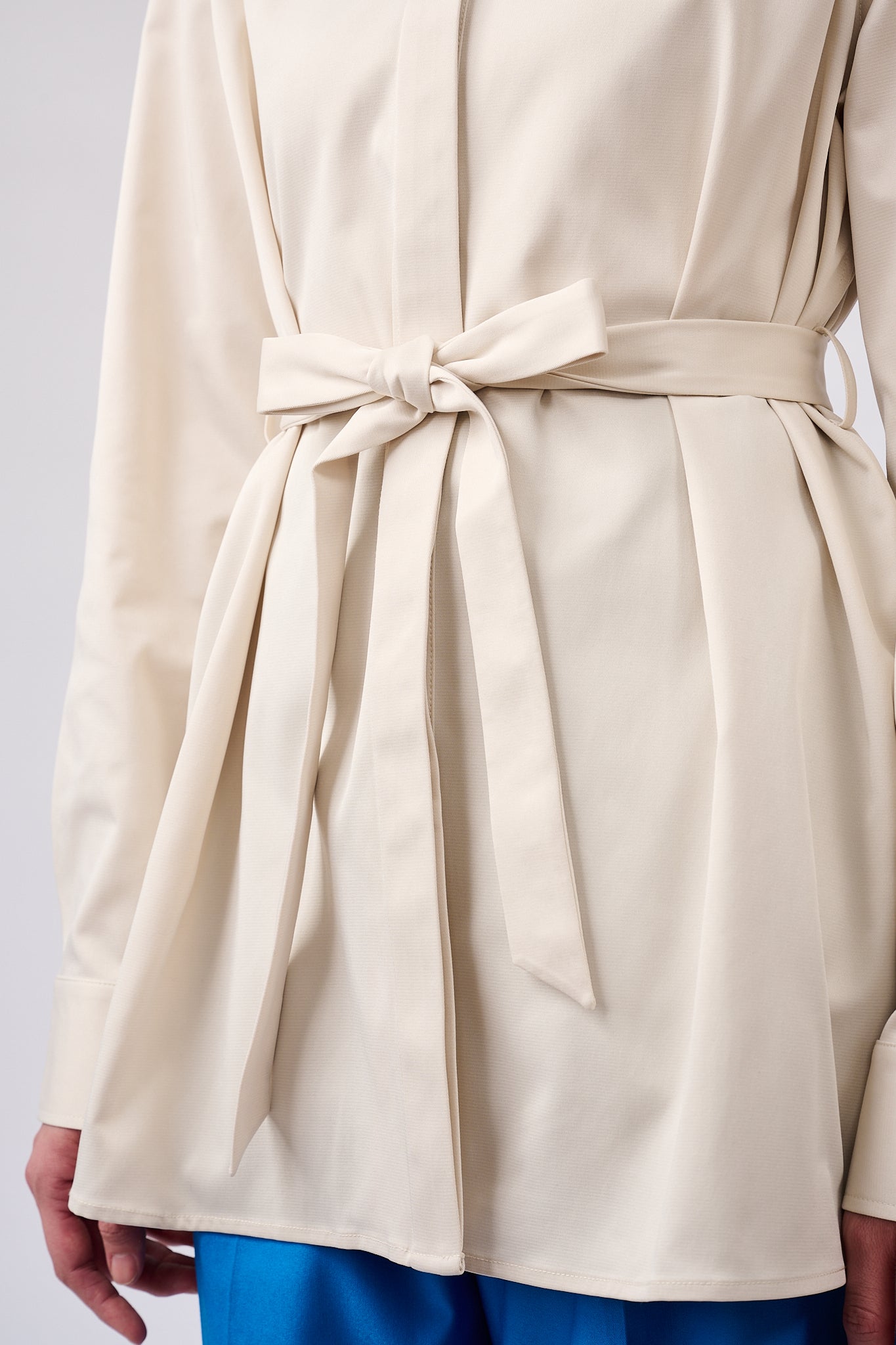 Cream Belted shirt