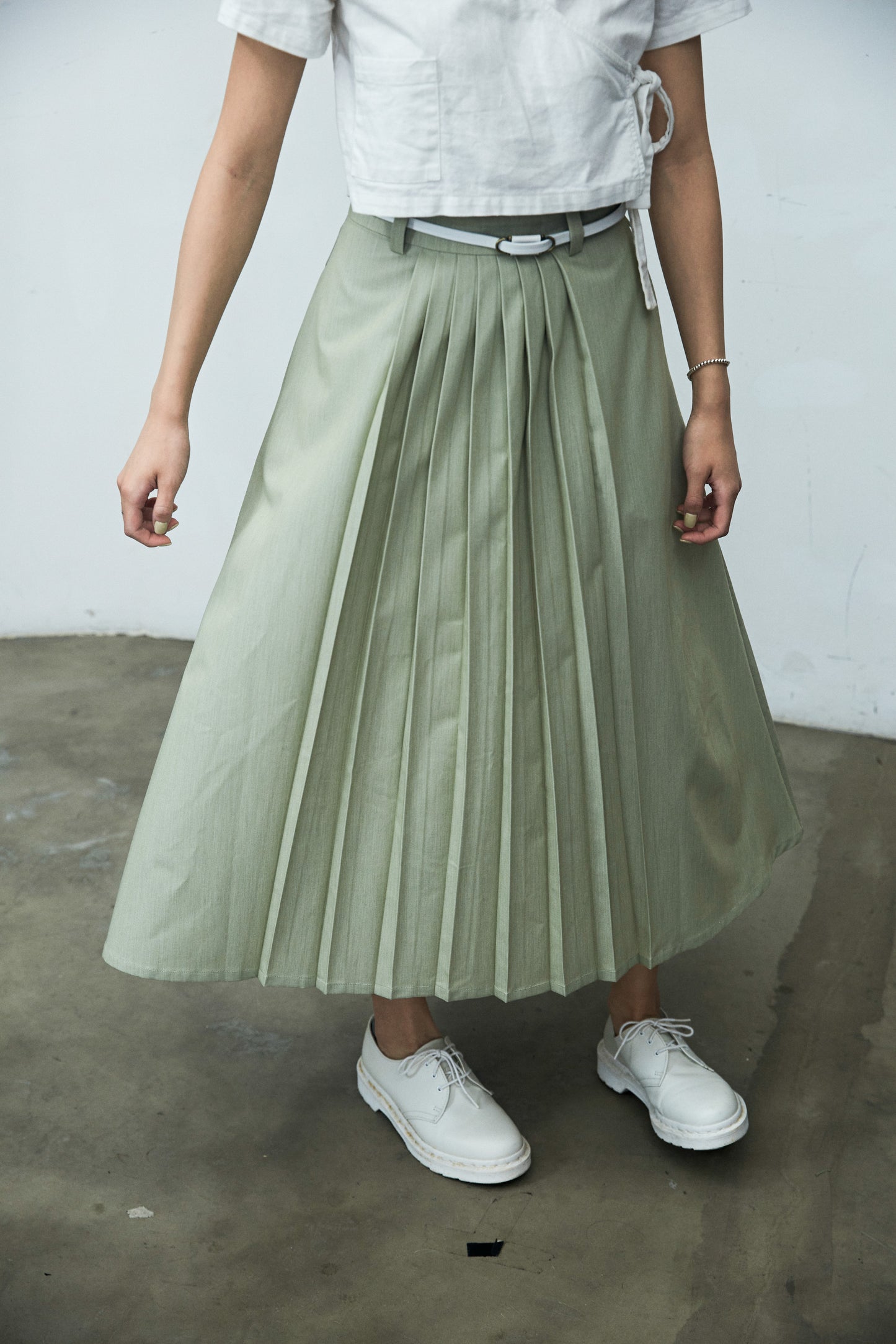 Mint Small Pleated Skirt