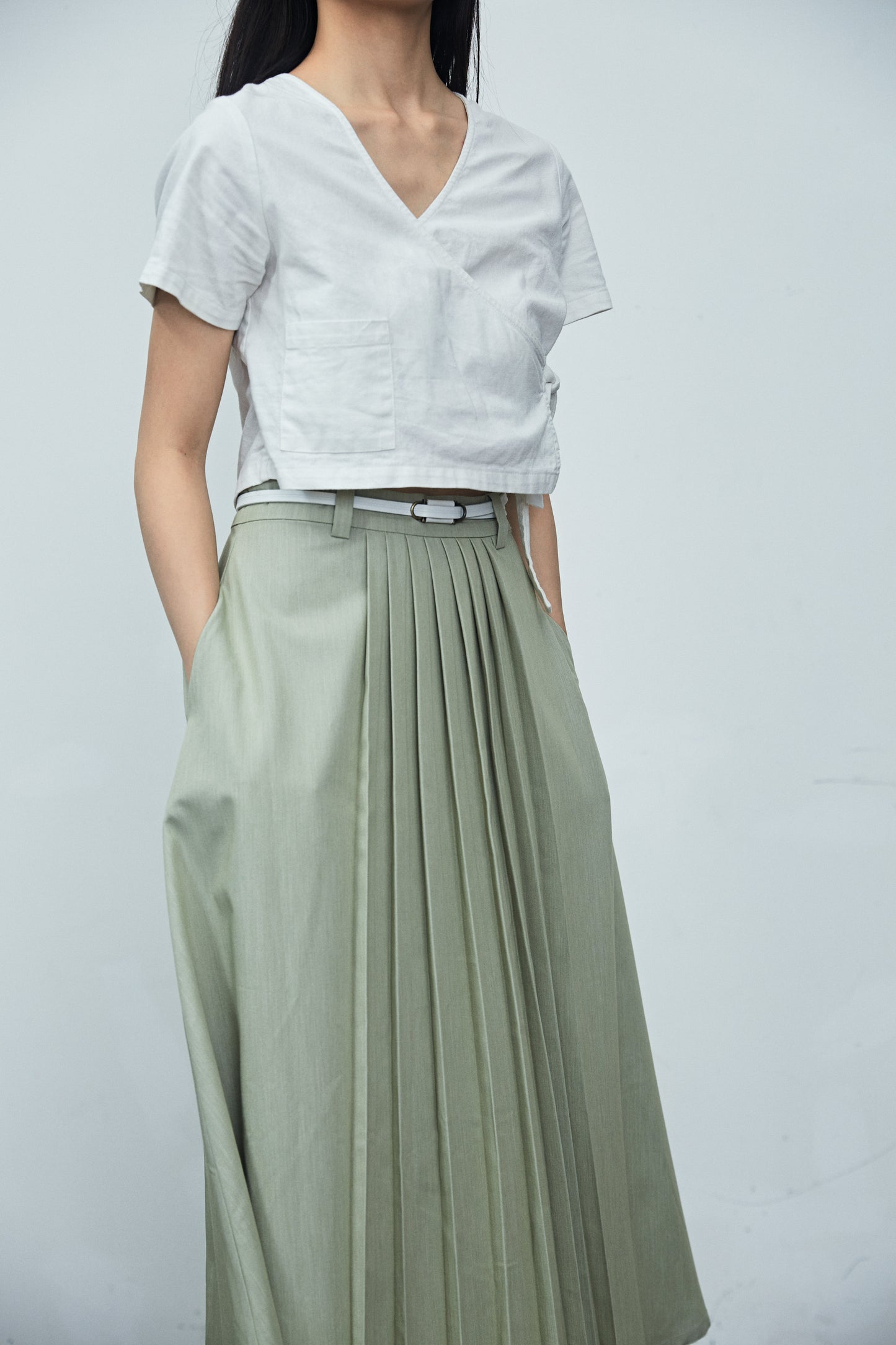 Mint Small Pleated Skirt