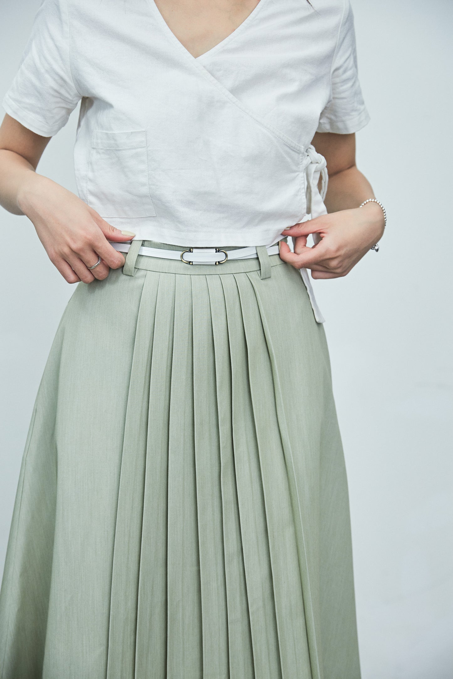 Mint Small Pleated Skirt