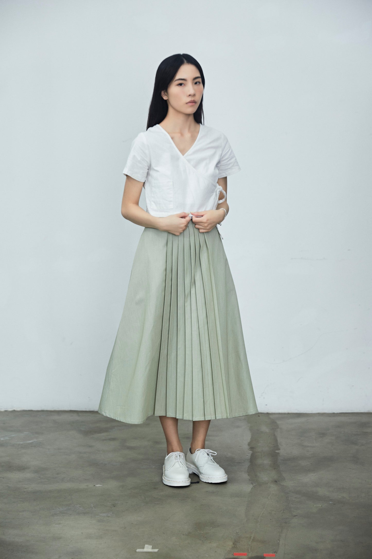 Mint Small Pleated Skirt