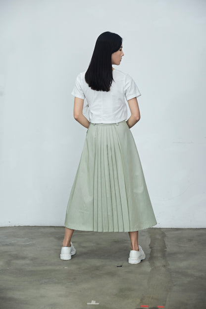 Mint Small Pleated Skirt