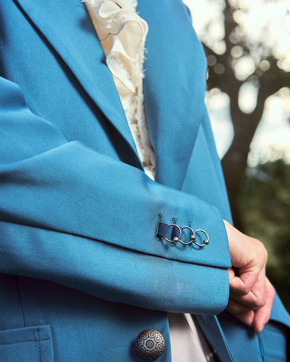 Mosaic blue blazer